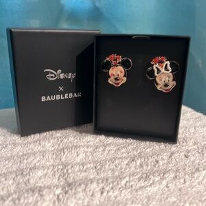BaubleBar Disney Minnie Mouse Earrings - Black and Red